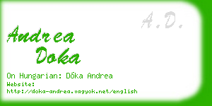 andrea doka business card