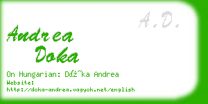 andrea doka business card